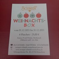 Flyer Weihnachtsbox Weingut Schmidt